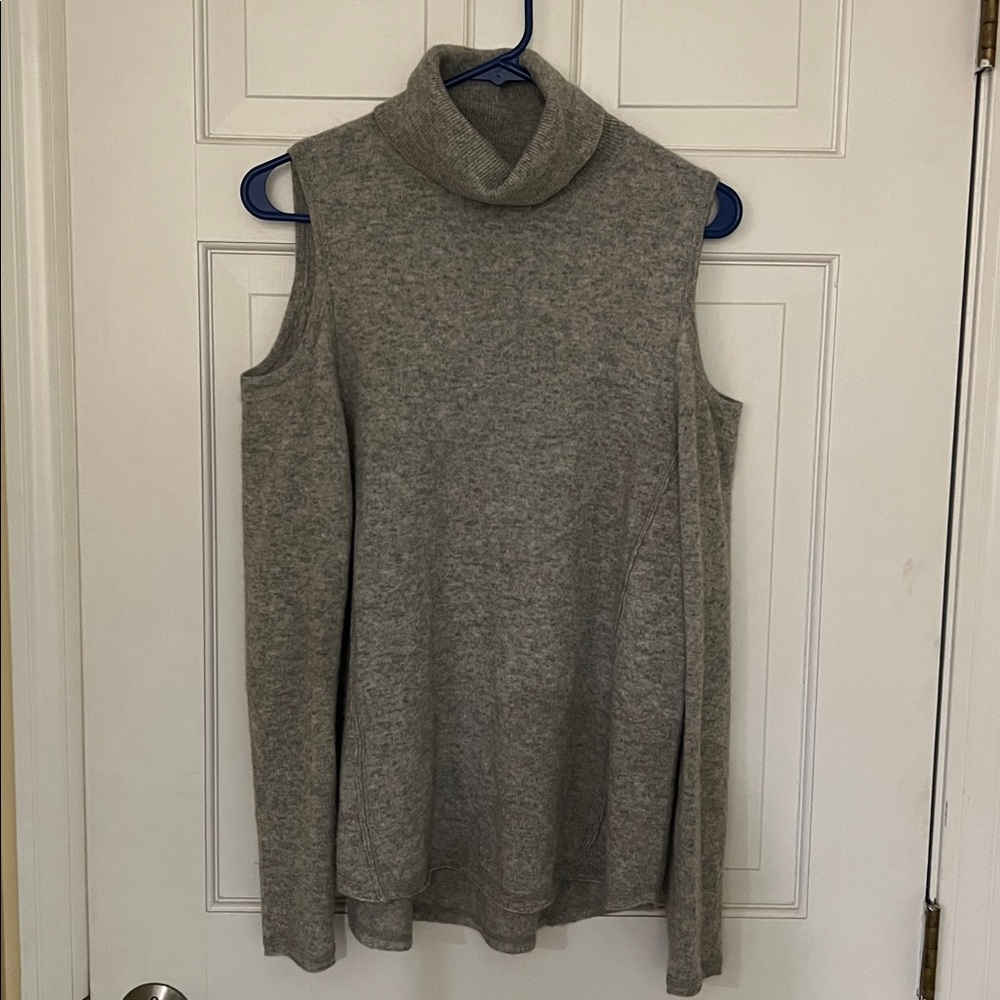 ANTONIO MELANI cold shoulder Turtleneck Sweater - Gray